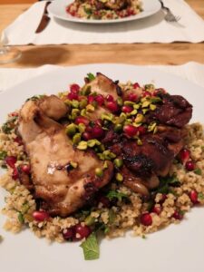 Pomegranate molasses chicken