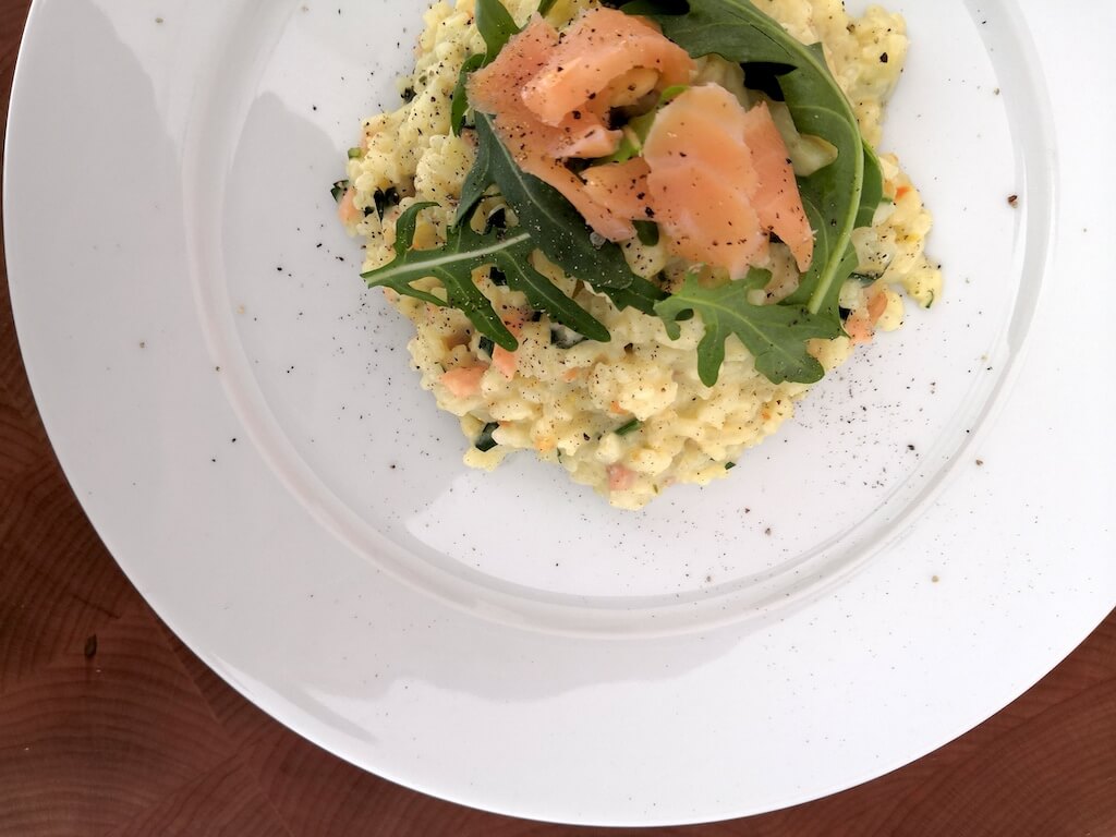 Salmon risotto