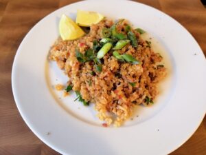 Spicy tuna herb fried rice