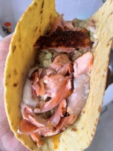 Salmon tacos