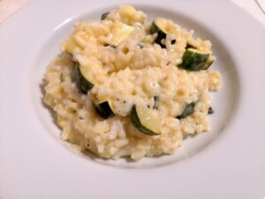 Lemon and courgette risotto